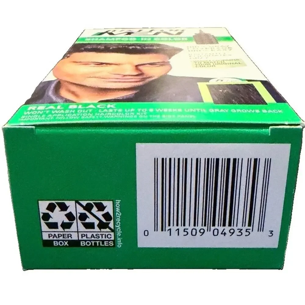 Just For Men Shampoo-In Hair Color H-55 Real Black Gray Coverage 5 Minute Dye